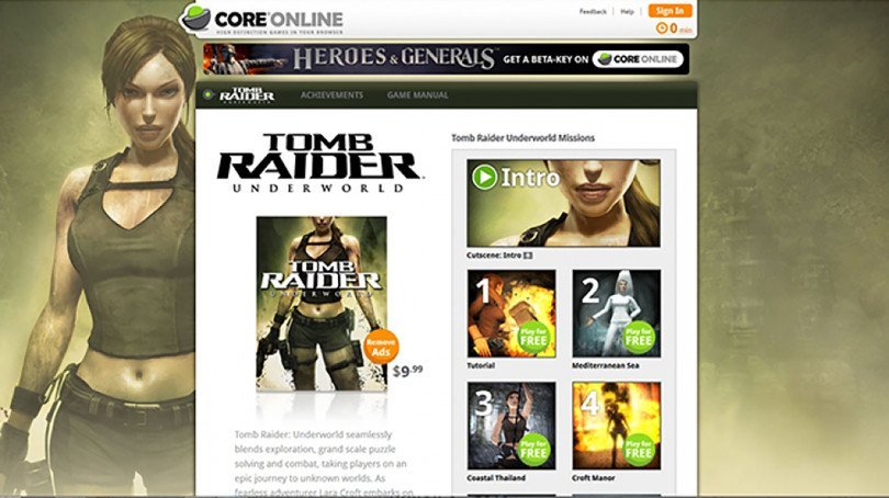Tomb Raider Underworld disponível no CoreOnline!