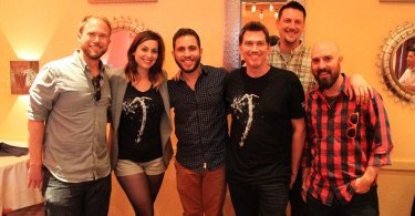 Crystal Dynamics team with Tomb Raider brazilian ambassador