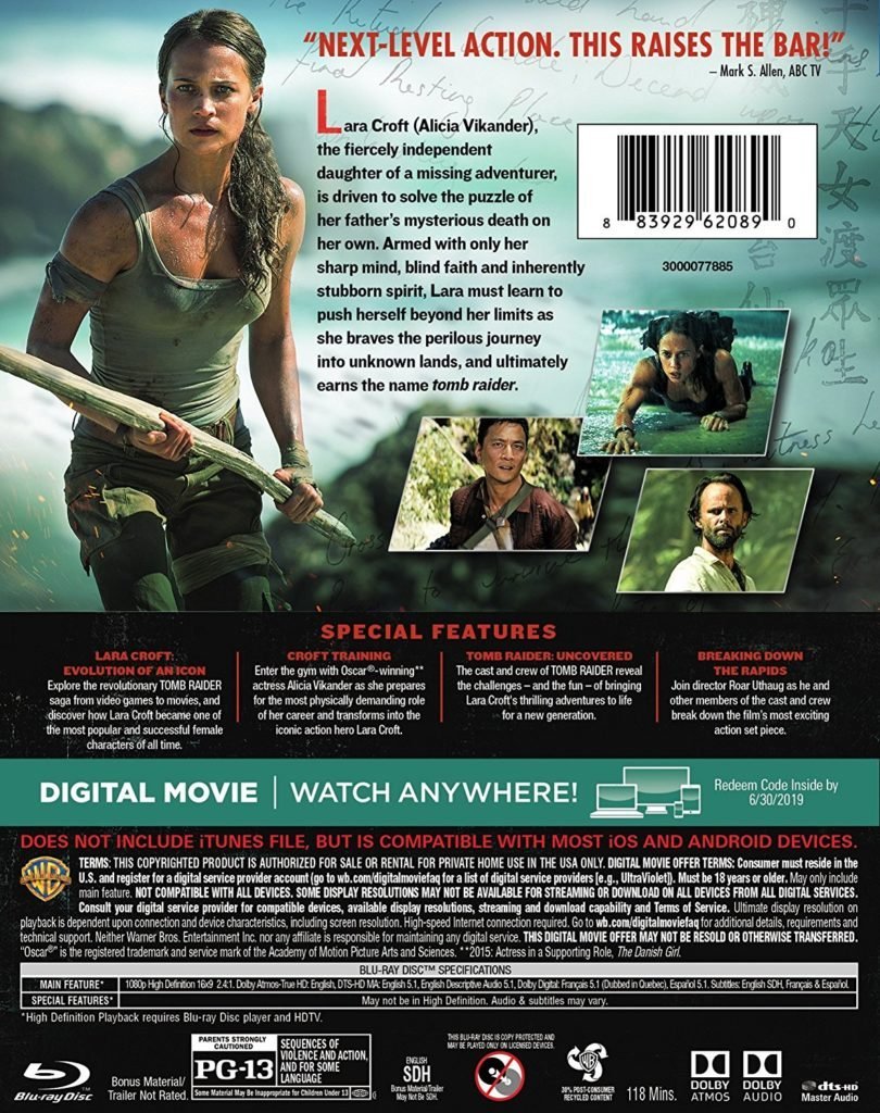 Blu-Ray de Tomb Raider: A Origem será lançado em junho