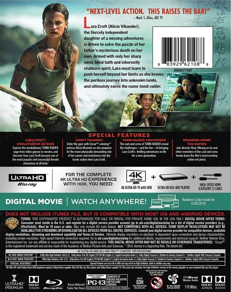 Blu-Ray de Tomb Raider: A Origem será lançado em junho